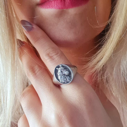 Handmade Sterling Silver Horse Ring: Western Equestrian Jewelry