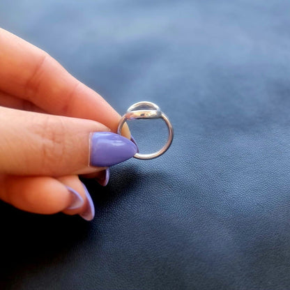Handmade Sterling Silver Circle Ring: Minimalist Geometric Jewelry
