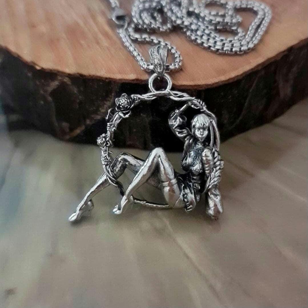 Dancing wreath girl in High heels Necklace- anime Cosplay