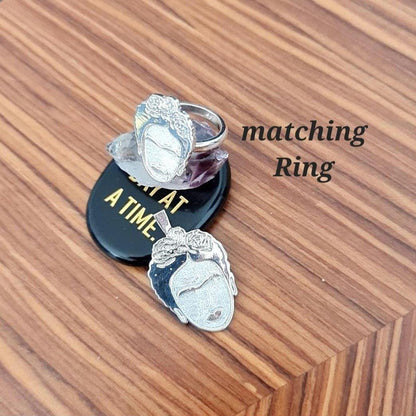 Inspired by the iconic Mexican painter charm Artistic modern   925 sterling silver -  4 cm charm