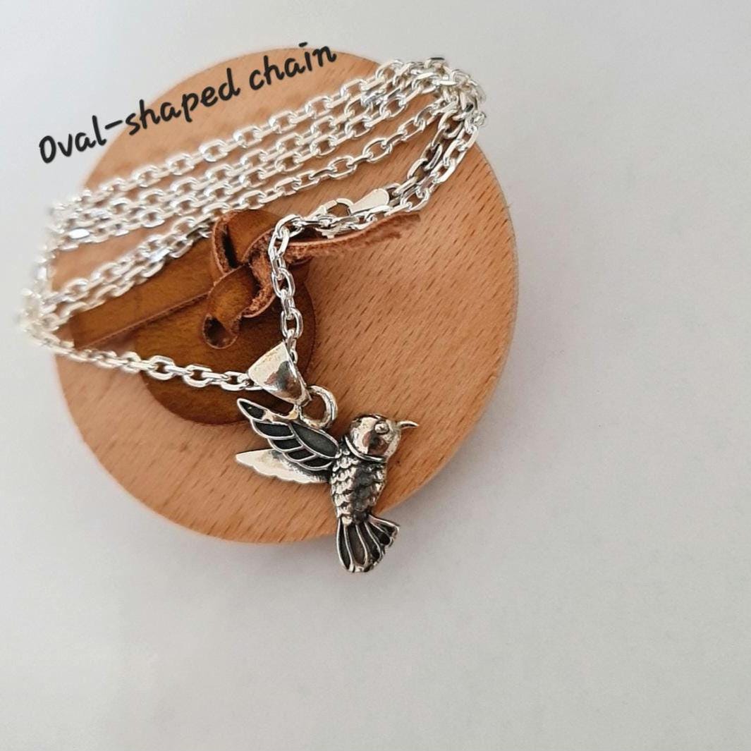 Sterling Silver Hummingbird Pendant: Symbol of Joy & Love