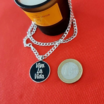 Viva la Vida Sterling Silver Pendant: Frida Kahlo Inspired