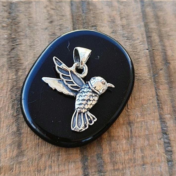 Sterling Silver Hummingbird Pendant: Symbol of Joy & Love
