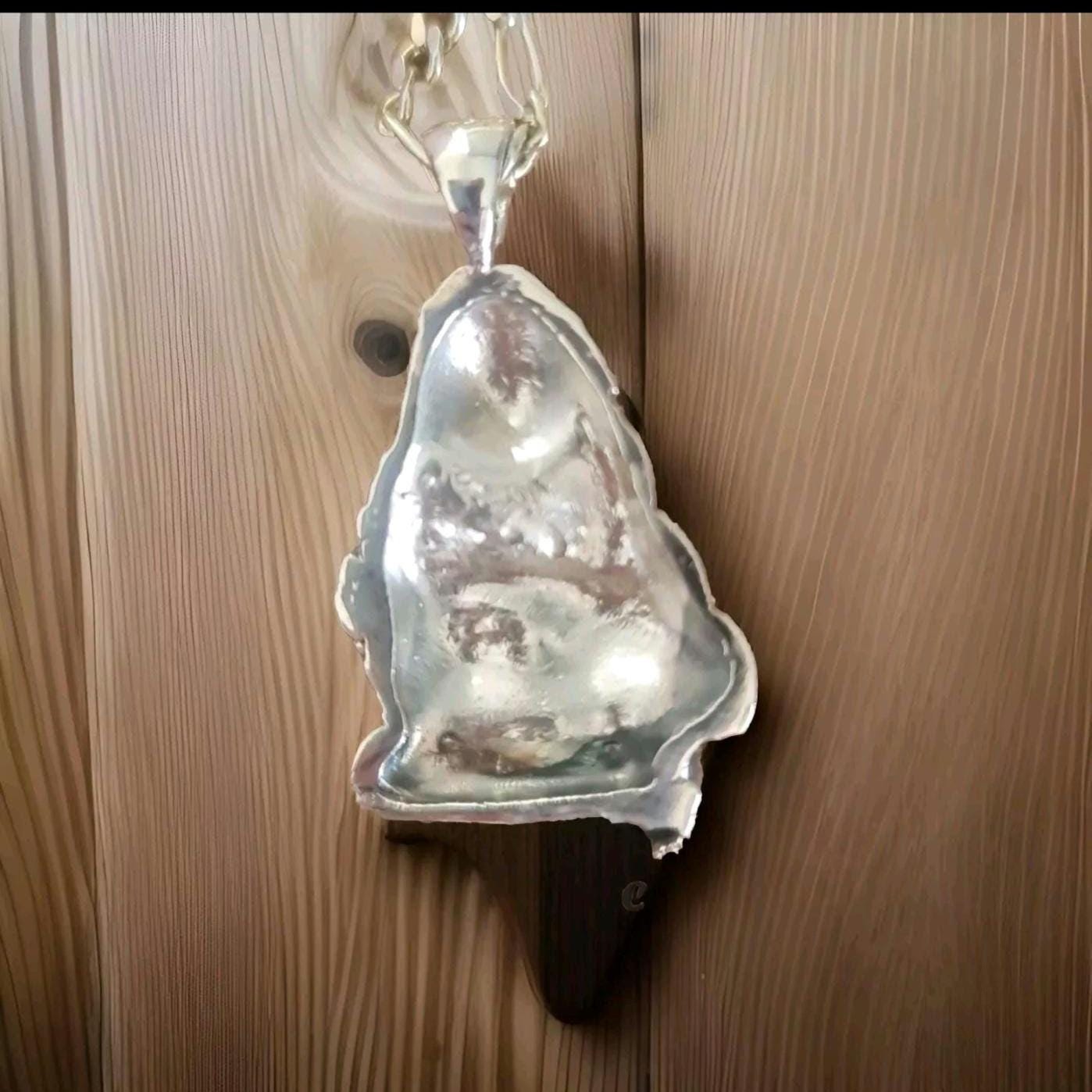 Retro topless godess held by man's arms- Pendant in 925  Sterling Silver -Unique Handcrafted Gift for Her or him