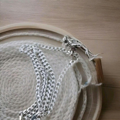 Handcrafted Sterling Silver Scuba Diver Pendant