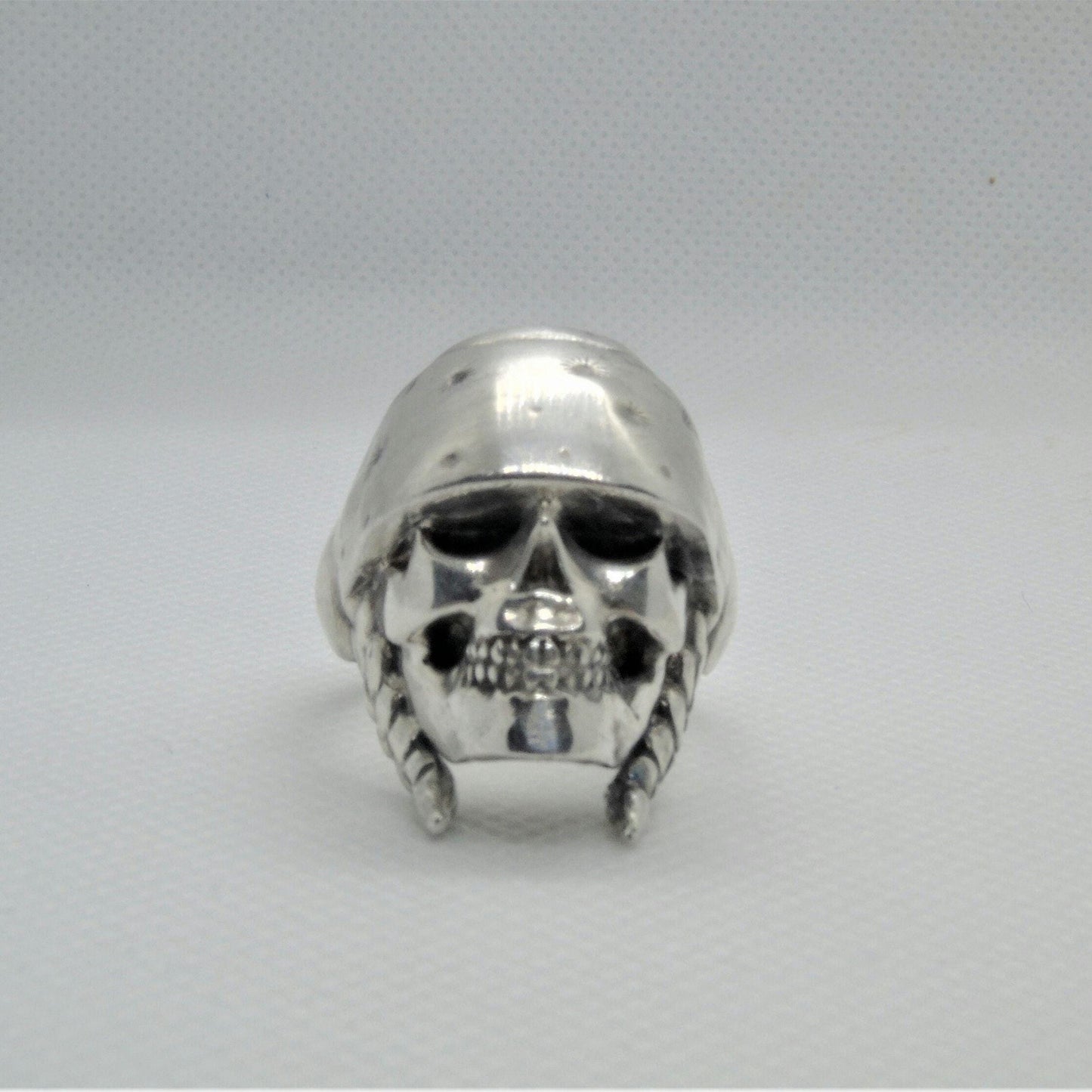 Handmade Gothic Sterling Silver Mexican Skull Ring