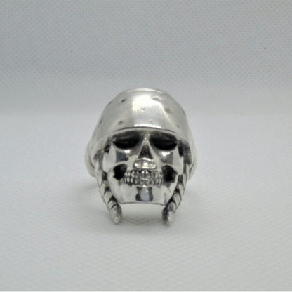 Handmade Gothic Sterling Silver Mexican Skull Ring