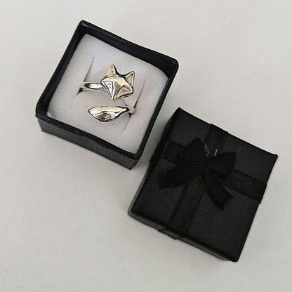 Handmade Sterling Silver Fox Ring: Animal Jewelry Gift