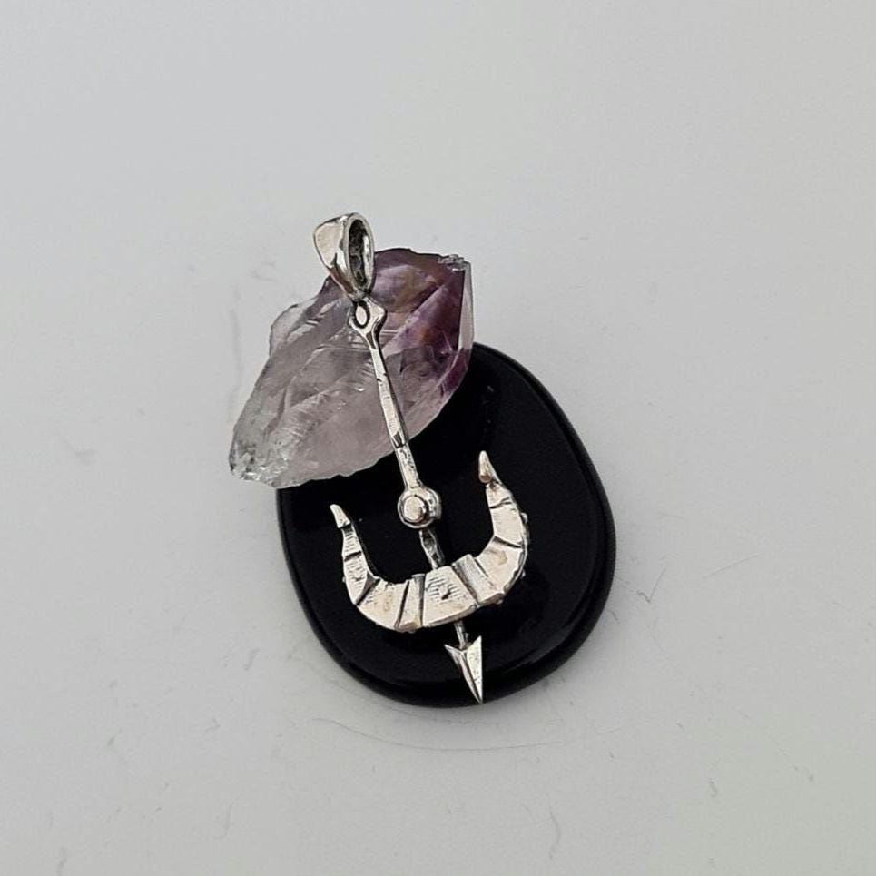 Sterling Silver Vayne Crossbow Pendant: Handmade LoL Gamer Necklace