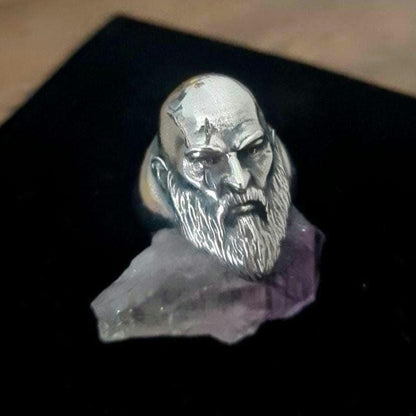 Handmade Kratos Ring: 925 Sterling Silver God of War, Gothic Gamer Jewelry
