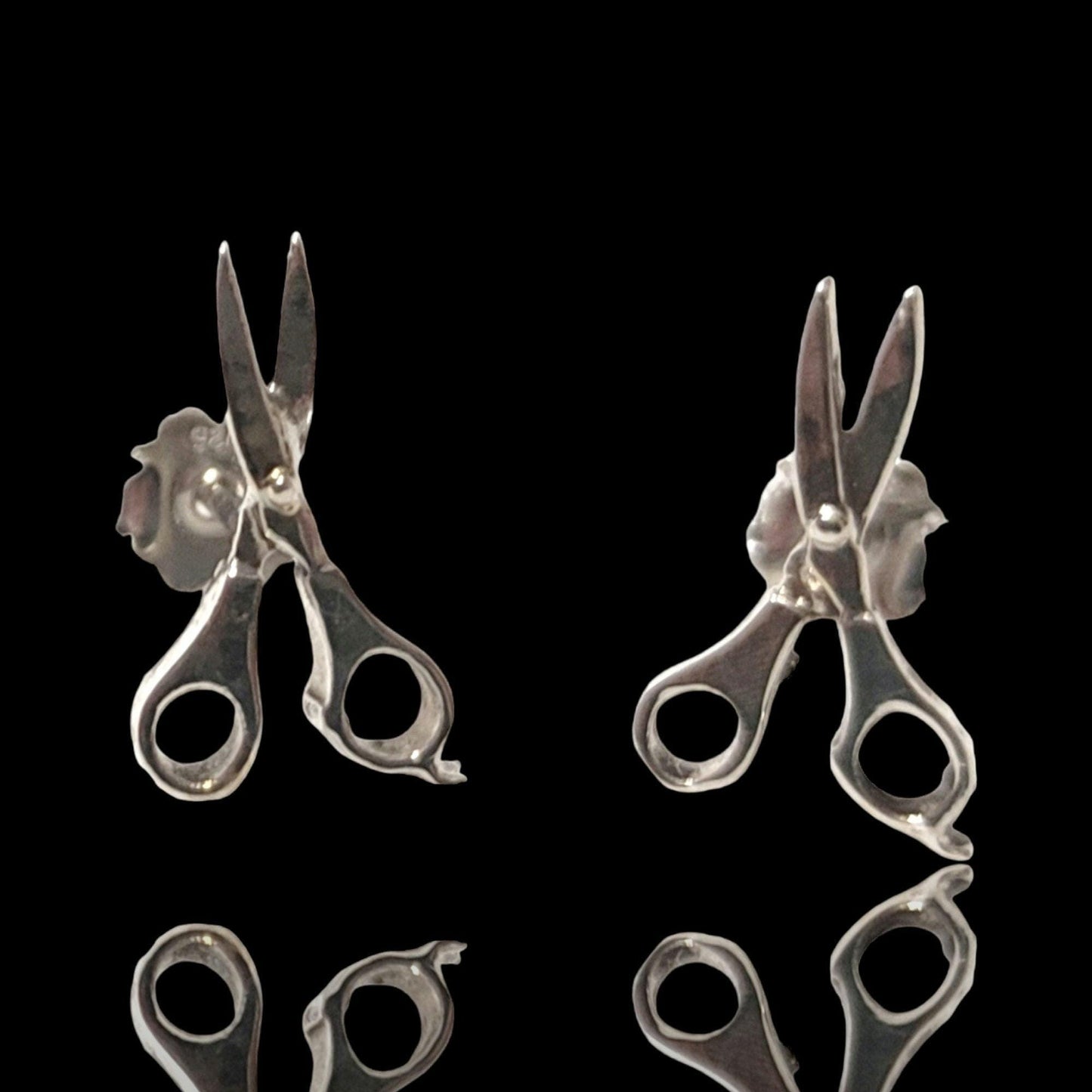 Scissors Stud Earrings - trendy earrings for barber, hairdresser sterling silver