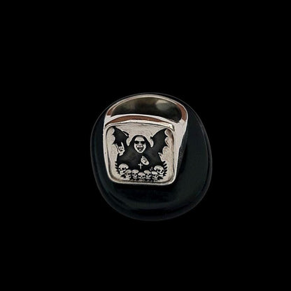 Ozzy Osbourne  Tribute Ring Sterling Silver Signet Ring: Gothic  Jewelry- LIMITED EDITION