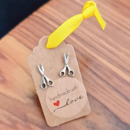 Scissors Stud Earrings - trendy earrings for barber, hairdresser sterling silver