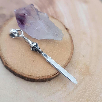 Handmade Sterling Silver Anduin Lothar Sword Pendant - Warcraft Jewelry