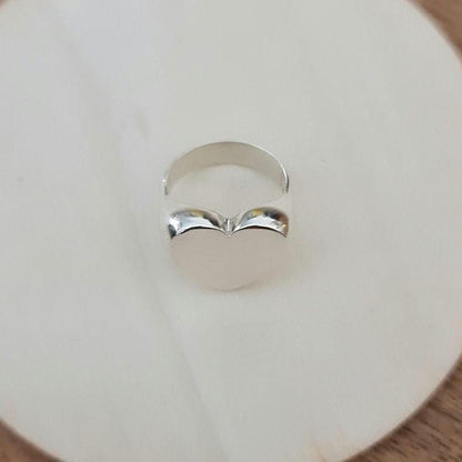 Handmade Sterling Silver Heart Ring: Minimalistic design