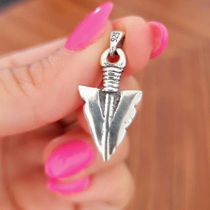 Sterling Silver Arrowhead Pendant Necklace: Archer Jewelry