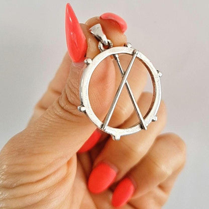 Handmade Sterling Silver Drum Pendant: Rockstar Musician Gift
