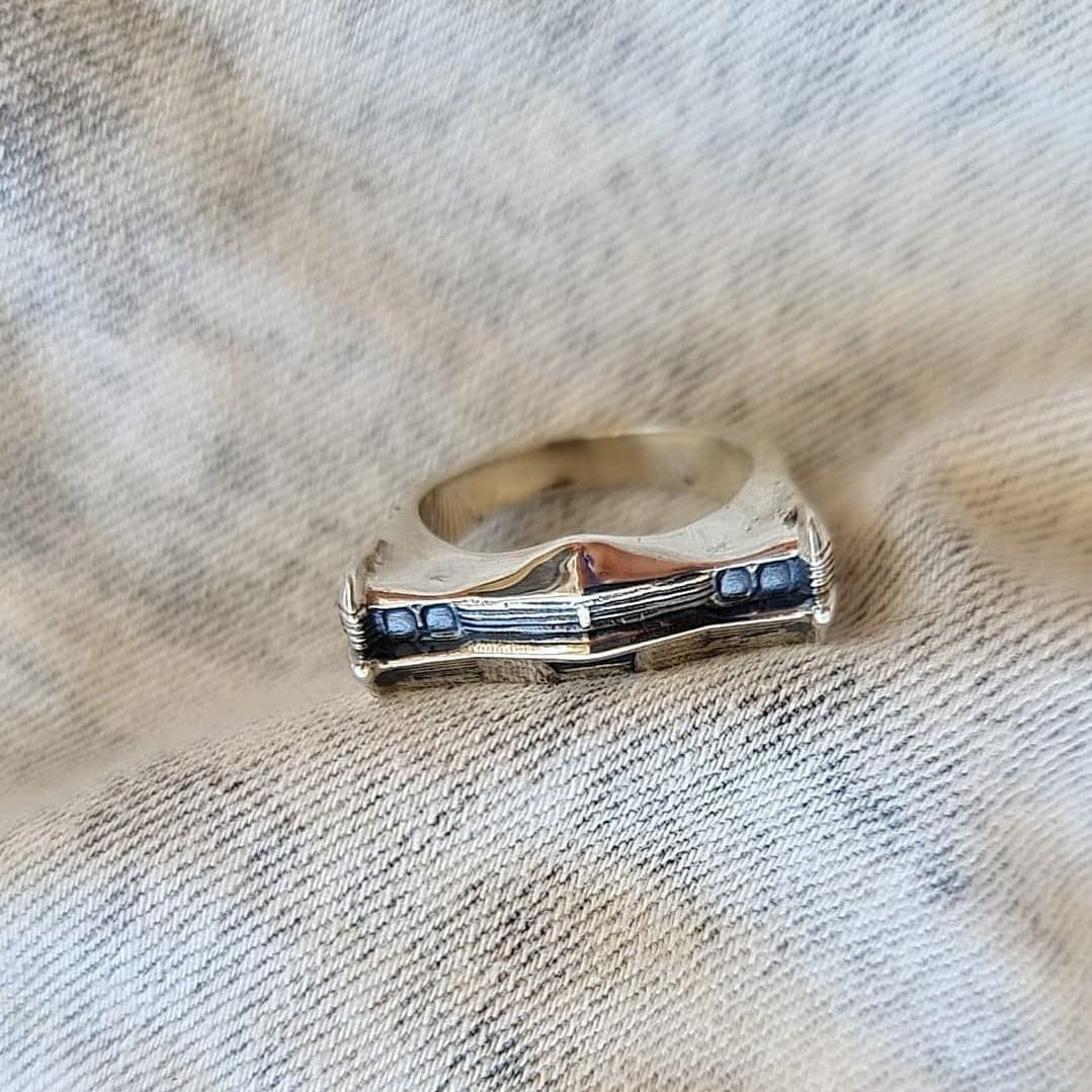 Handmade Silver 1967 Classic Car Ring: Bold Automotive Jewelry