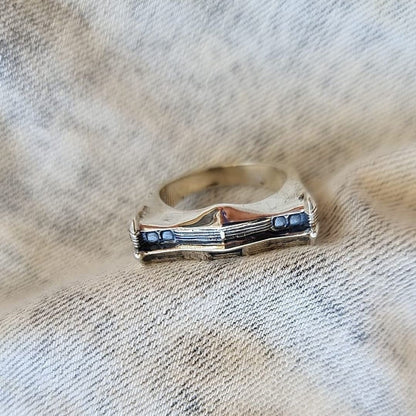 Handmade Silver 1967 Classic Car Ring: Bold Automotive Jewelry