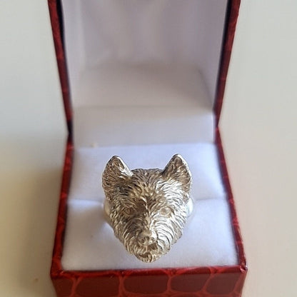 Handmade West Highland Terrier Ring: 925 Silver Pet Lover Accessory