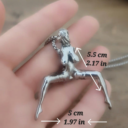 Oversized  nude Women Necklace, Hip Hop Cosplay Jewelry For Men& Women