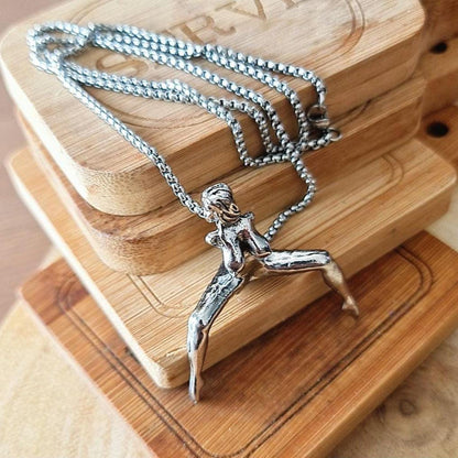 Oversized  nude Women Necklace, Hip Hop Cosplay Jewelry For Men& Women