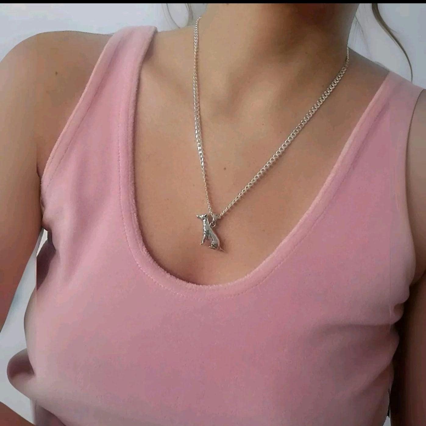 Handmade Sterling Silver Jack Russell Dog Pendant: Minimalist 925 Silver