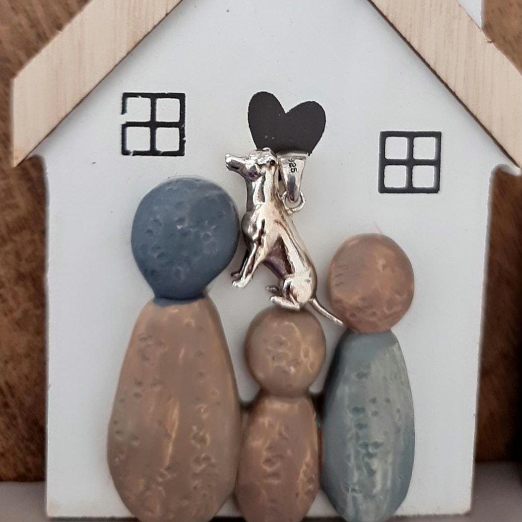 Handmade Sterling Silver Jack Russell Dog Pendant: Minimalist 925 Silver