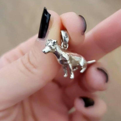 Handmade Sterling Silver Jack Russell Dog Pendant: Minimalist 925 Silver