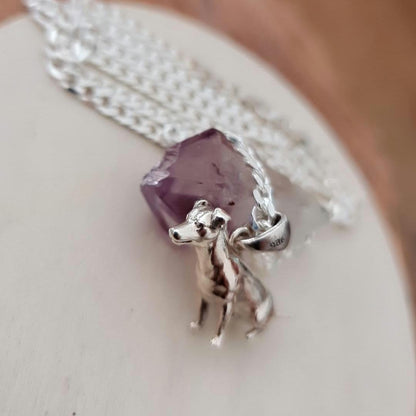 Handmade Sterling Silver Jack Russell Dog Pendant: Minimalist 925 Silver