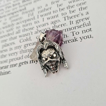 Iron Maiden Eddie Killers Pendant, Skull Pendant, Biker - Rock  - Heavy metal  statement charm Sterling silver