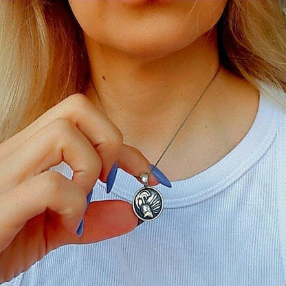 Spartan Warrior Helmet Pendant - Sterling Silver Greek Warrior Jewelry