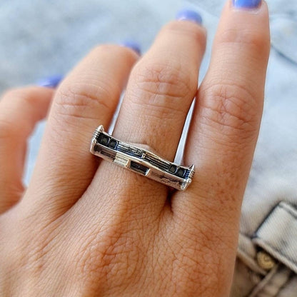 Handmade Silver 1967 Classic Car Ring: Bold Automotive Jewelry