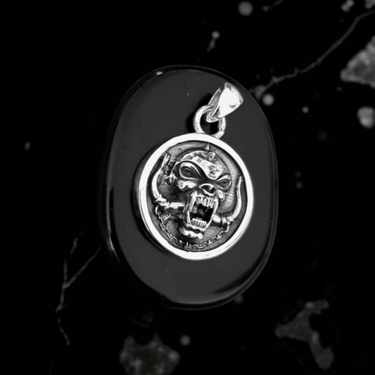 Motorhead Snaggletooth War Pig Pendant-Solid 925  Sterling Silver-Heavy Duty Design for the Ultimate Rockstar -