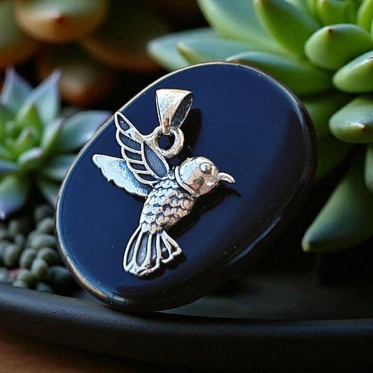 Sterling Silver Hummingbird Pendant: Symbol of Joy & Love