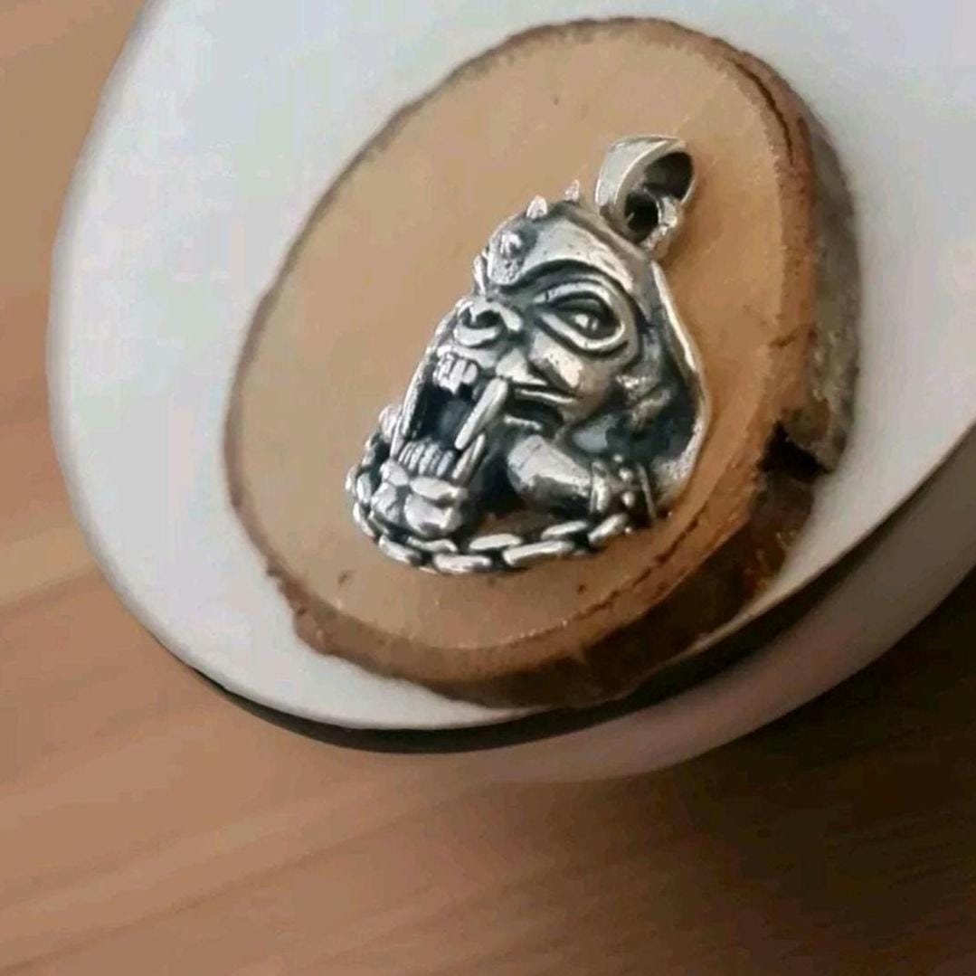 Motorhead Snaggletooth War Pig Pendant-  Sterling Silver-Heavy Duty Design for the Ultimate Rockstar
