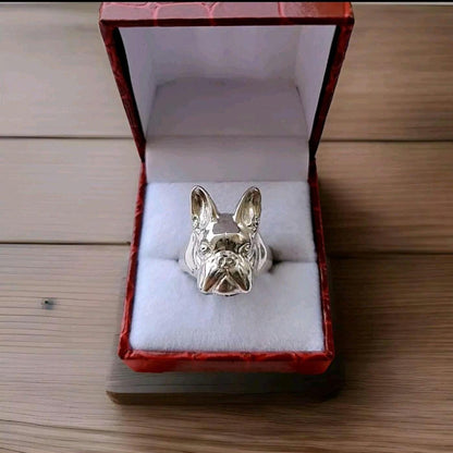 French Bulldog Ring: A Stylish Tribute to Your Four-Legged Companion -  Sterling Silver 925