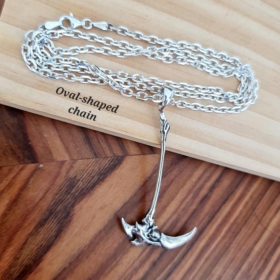 Kayn Scythe Pendant: 925 Sterling Silver LoL Gamer Necklace