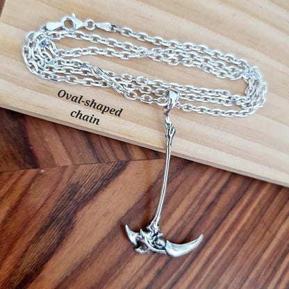 Kayn Scythe Pendant: 925 Sterling Silver LoL Gamer Necklace