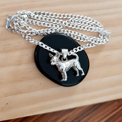 Handmade Chihuahua Pendant: 925 Sterling Silver Dog Lover Gift