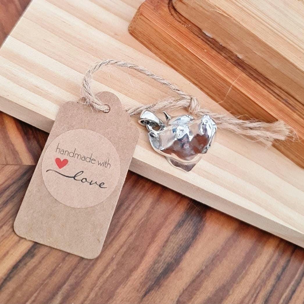 Handmade Sterling Silver Pitbull Pendant: Bold Dog Lover Gift