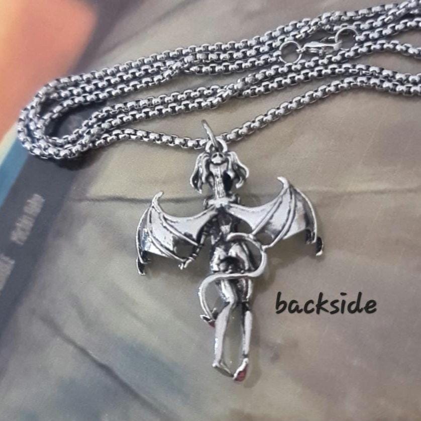 Devil Batgirl Necklace -Cosplay anime girl Batgirl-Batwoman- Batman whimsical