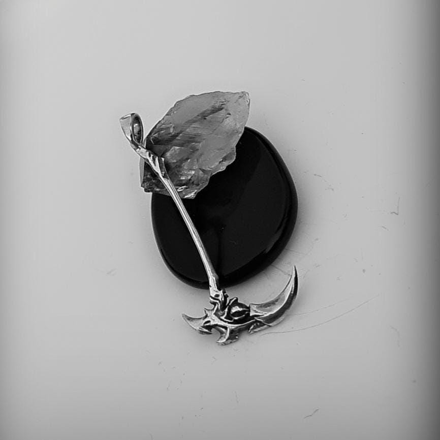 Kayn Scythe Pendant: 925 Sterling Silver LoL Gamer Necklace