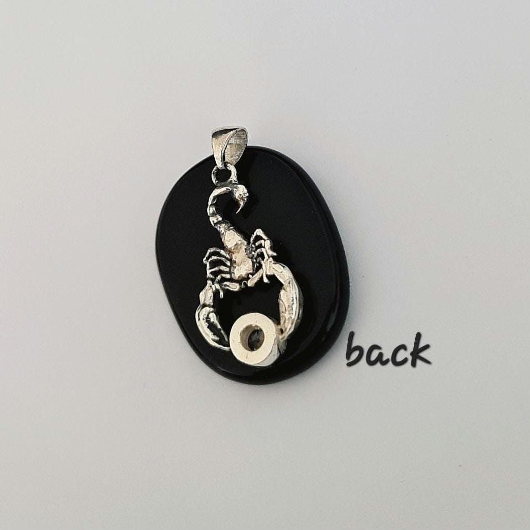 Sterling Silver Scorpion Pendant: Gothic Zodiac Necklace with Zircon