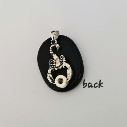 Sterling Silver Scorpion Pendant: Gothic Zodiac Necklace with Zircon
