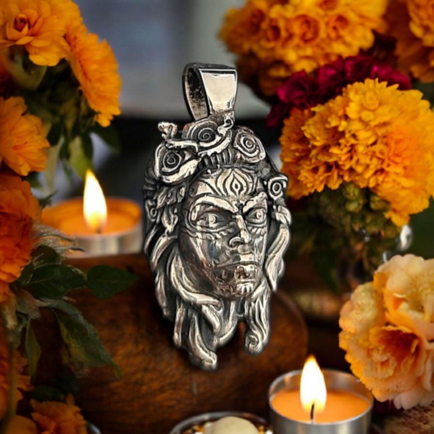 Catrina Pendant • Sugar Skull Necklace • Dia De Los Muertos Jewelry • Gothic Mexican Sterling Silver