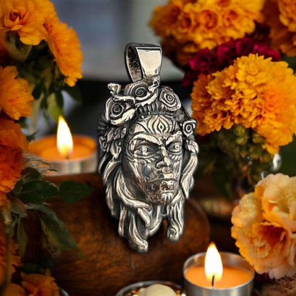 Catrina Pendant • Sugar Skull Necklace • Dia De Los Muertos Jewelry • Gothic Mexican Sterling Silver