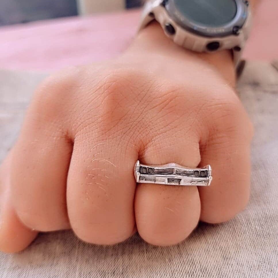 Handmade Silver 1967 Classic Car Ring: Bold Automotive Jewelry
