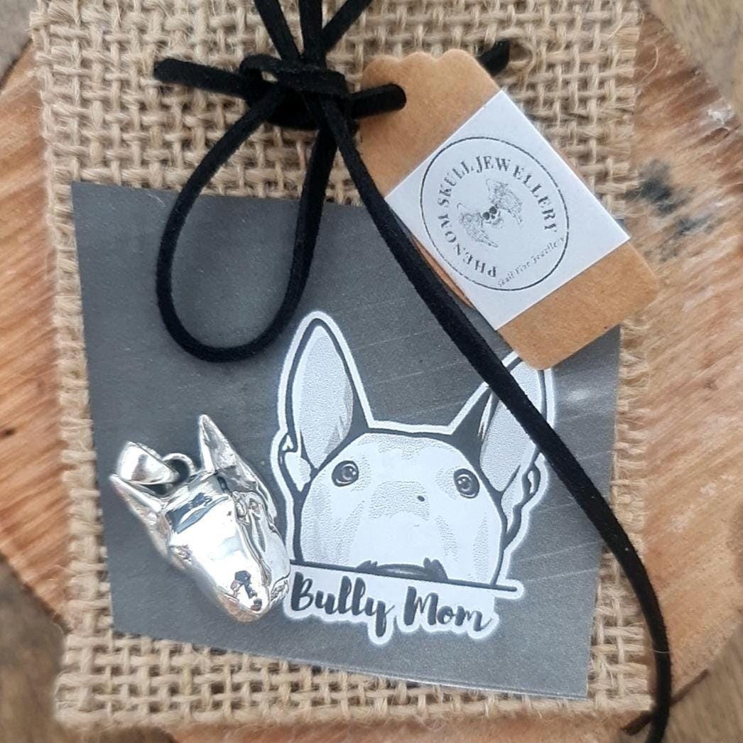 Handmade 925 Silver English Bull Terrier Pendant: Dog Lover Jewelry
