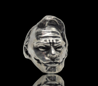 Handmade Sterling Silver Joker Ring: Intricate Statement Jewelry Gift